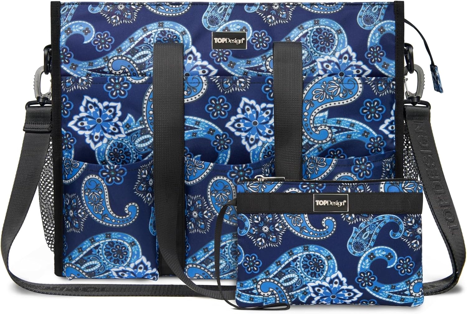 Utility Water Resistant Tote Bag with 22 Pockets for Women