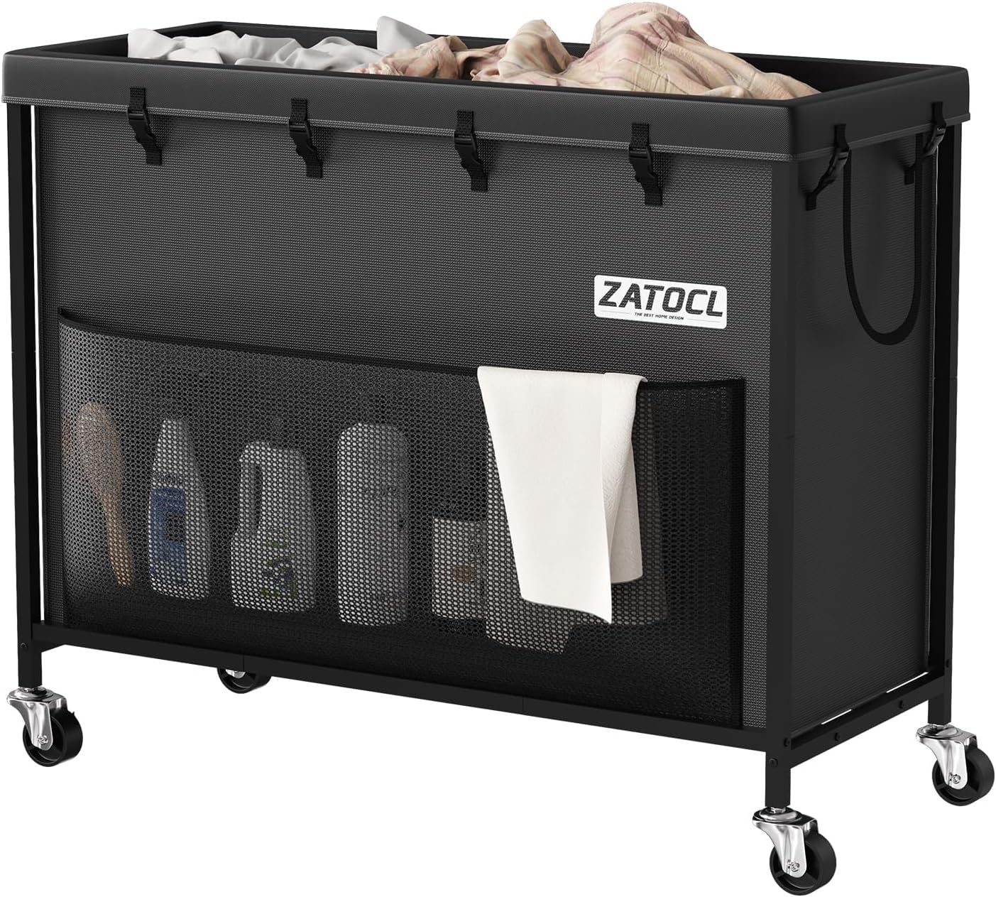 300L Large Laundry Basket with Wheels for Easy Transport