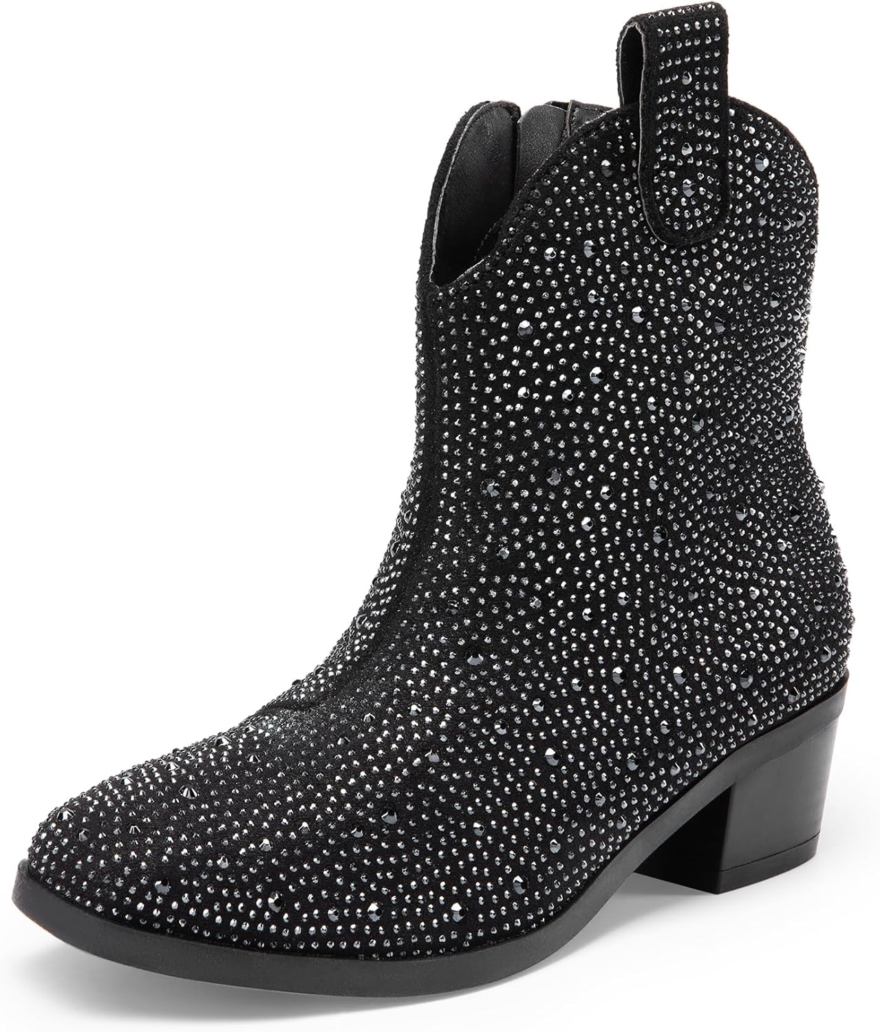 DREAM PAIRS Girls Cowgirl Cowboy Rhinestone Boots for Kids