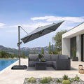 8 ft x 8 ft Cantilever Patio Umbrella - 360 Rotating Offset Shade