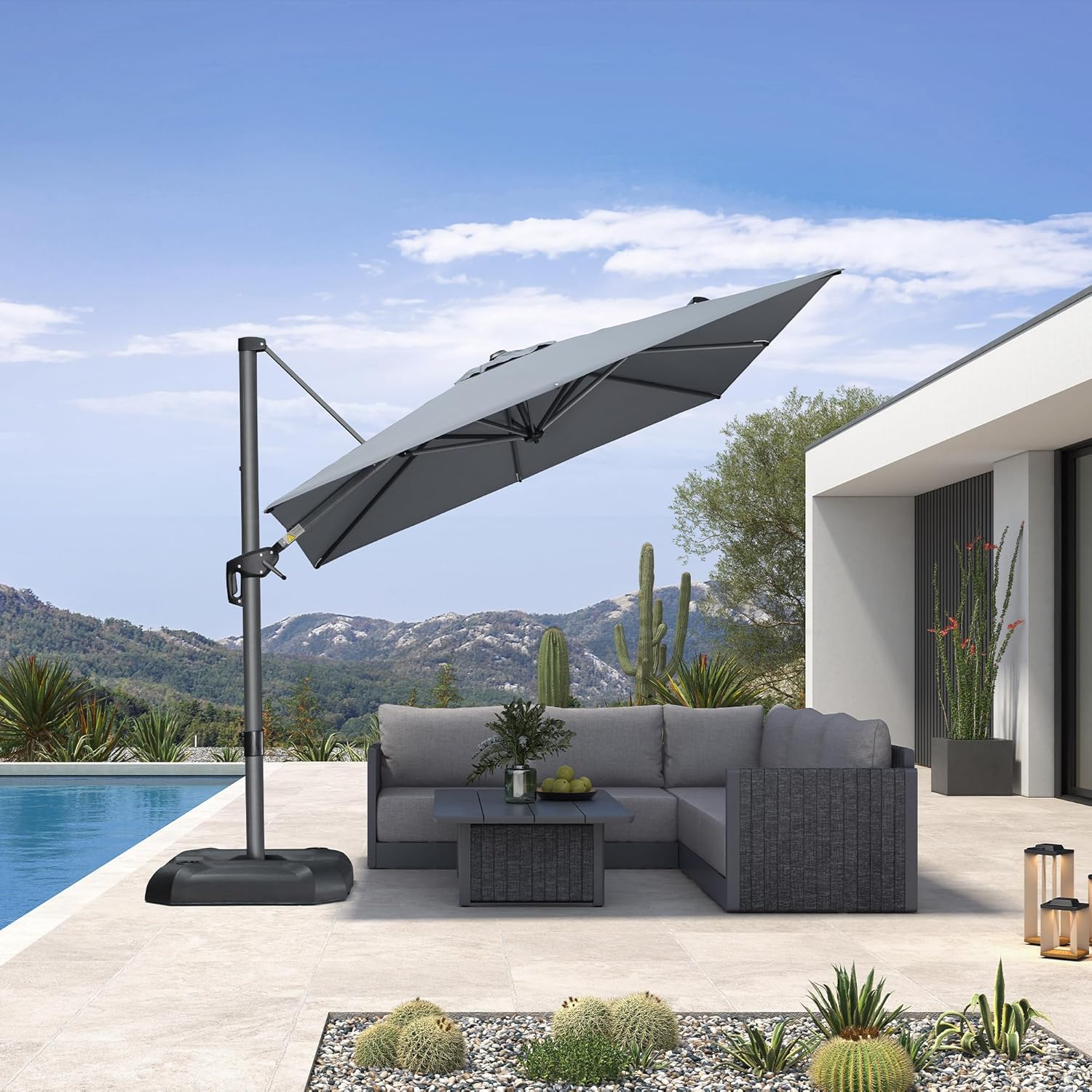 PURPLE LEAF 8 Feet Patio Umbrella for Garden Deck Pool Area