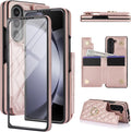 Samsung Galaxy Z Fold 5 Wallet Case with Ring - Slim Card Folio