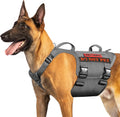 Large Tactical Dog Harness with 5 Metal Buckles - No Pull Service Vest