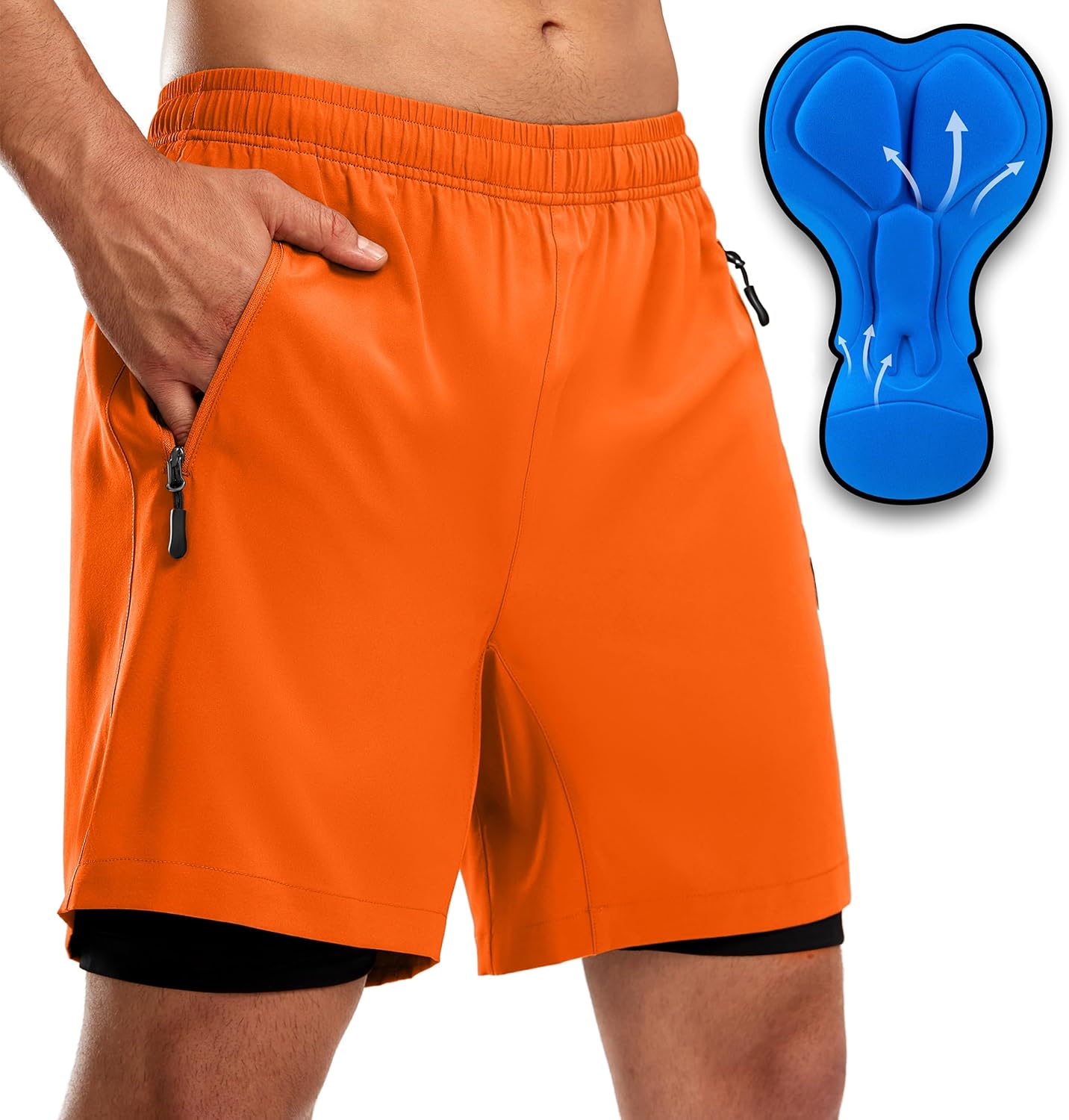 Bikewa Men's Mountain Bike Shorts with 3D Padding for Comfort