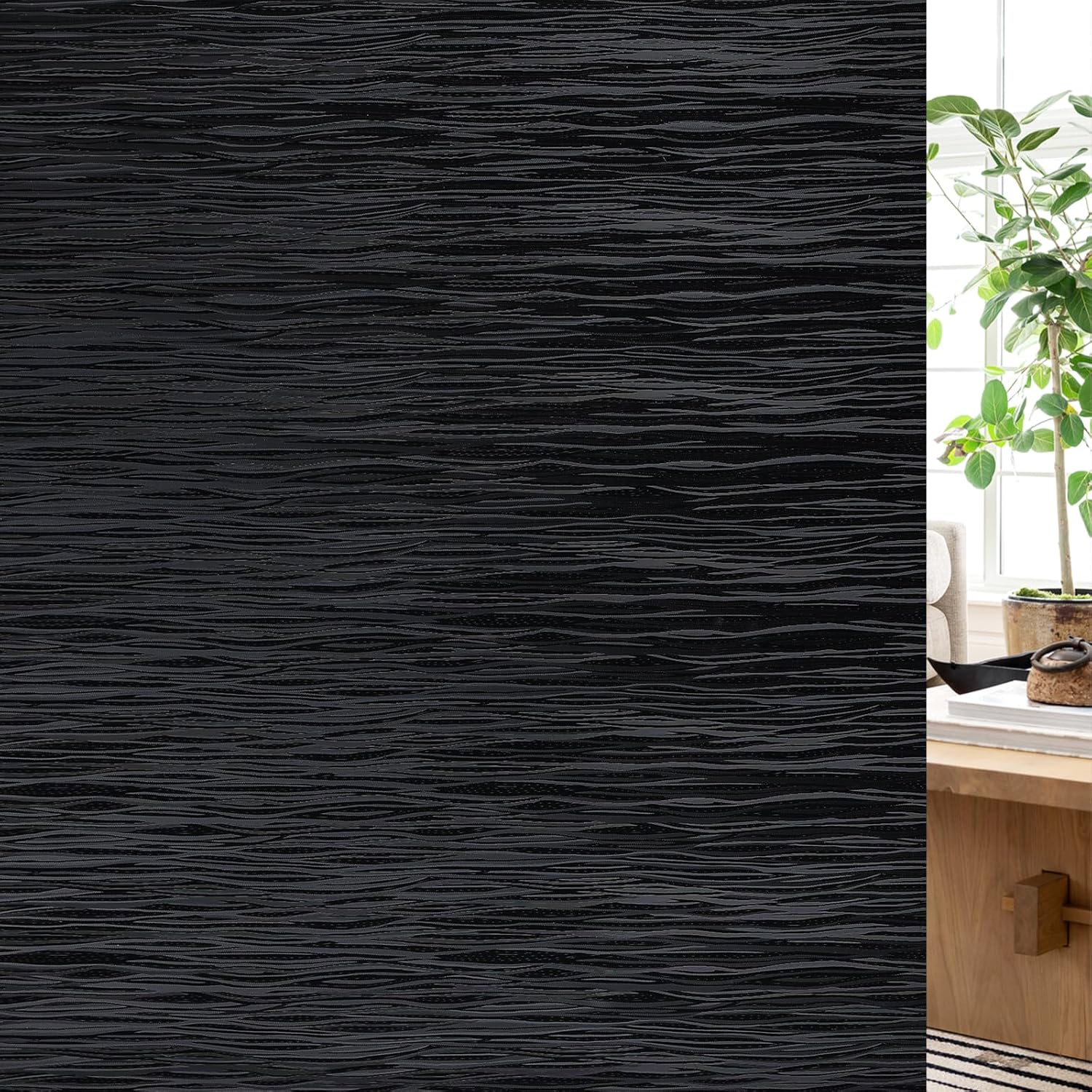 Haton Blackout Window Film for Total Light Blocking and Privacy