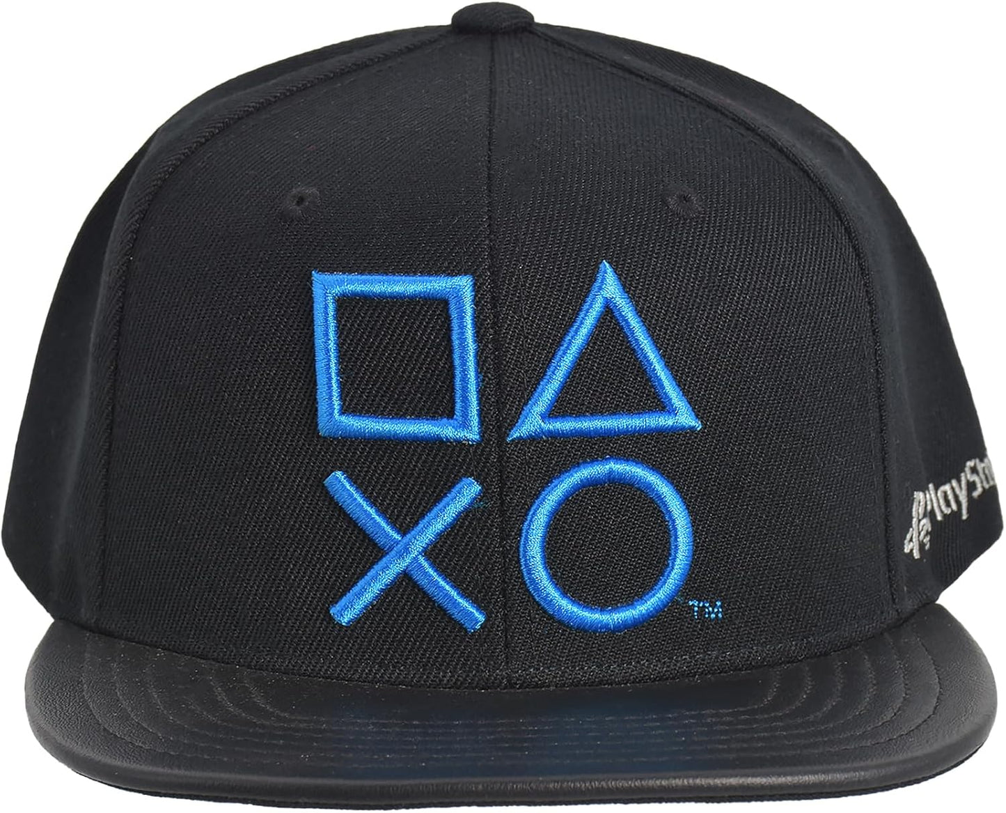 Sony PlayStation Shapes Logo Snapback Cap, Black, One Size