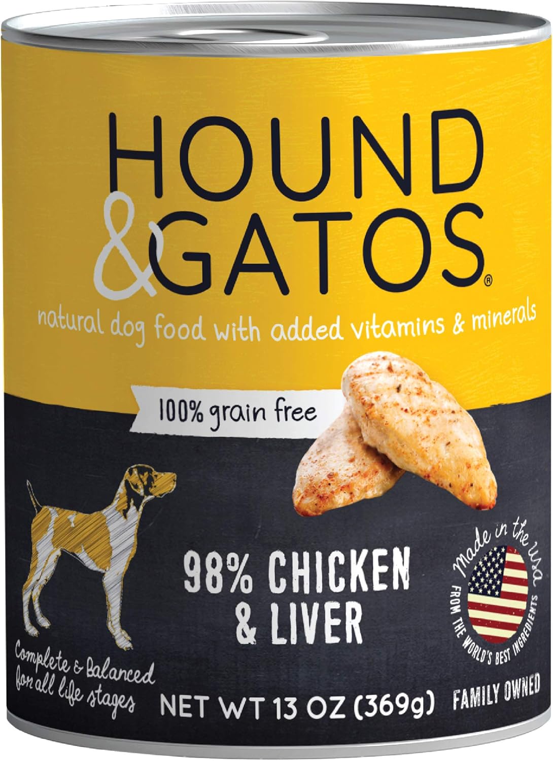 Hound & Gatos Wet Dog Food with 98% Chicken & Liver Delight