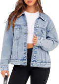 Glamaker Oversized Jean Jacket Women - Vintage 90s Denim