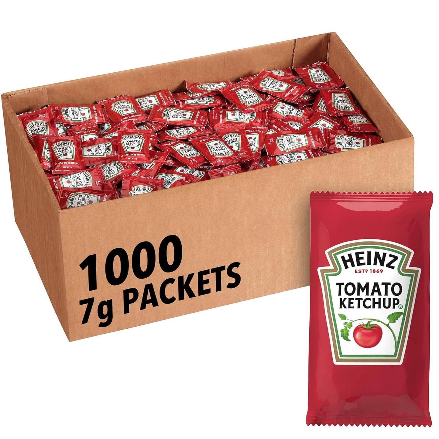 Heinz Ketchup Single Serve Packets for Convenient Dining