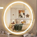 Hasipu Vanity Mirror with Lights 18in Round - Smart Touch, 3 Colors