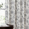 Blackout Curtains for Bedroom 84 in Floral Leaf Pattern - Light