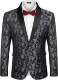 Mens Floral Paisley Shawl Lapel Tuxedo Jacket - Dinner & Prom
