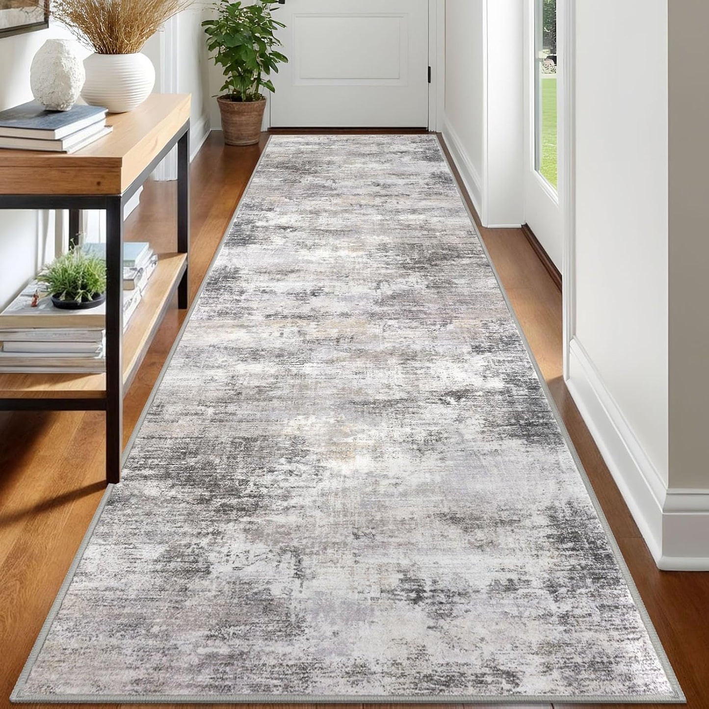 IOHOUZE Abstract Runner Rug 3x12 Ft for Modern Hallways