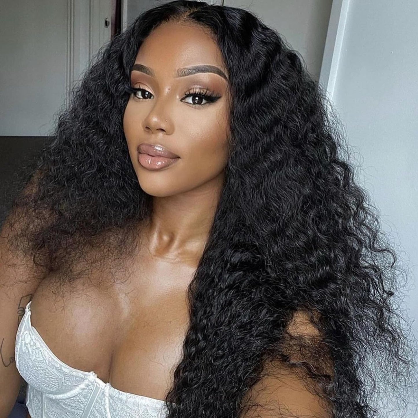 Glueless Wigs Human Hair Pre Plucked 7x5 Water Wave HD Lace