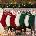 Personalized Christmas Stocking 5Pcs - Large 18in Knitted Family