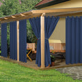 Waterproof Outdoor Curtains for Patio 6 Panels - Weatherproof Privacy