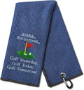Embroidered Navy Blue Retirement Golf Towel