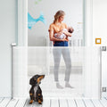 Retractable Baby Gate for Stairs 33in Tall, Expands to 55in
