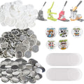 VEVOR 58mm Pin Back Button Parts 500 Sets - DIY Badge Kit