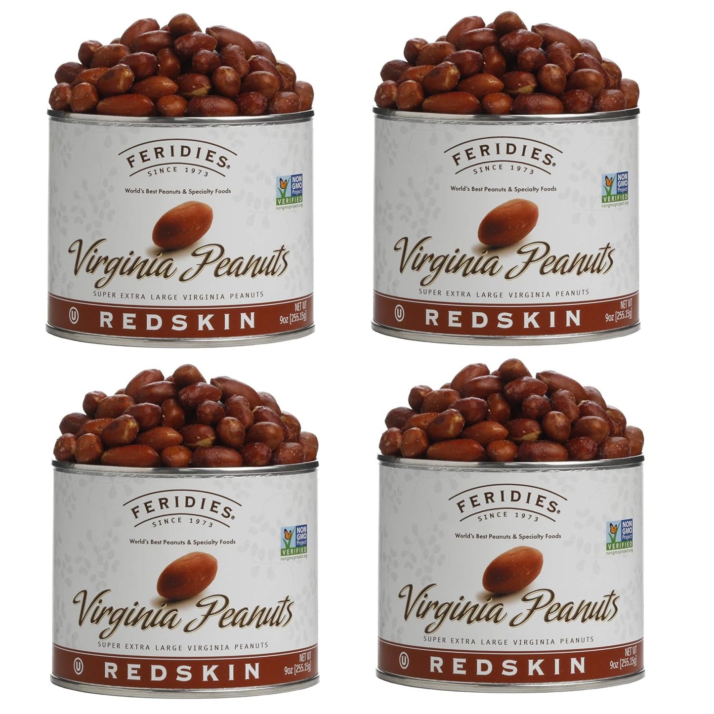 FERIDIES Extra Large Salted Red Skin Peanuts for Healthy Snacking