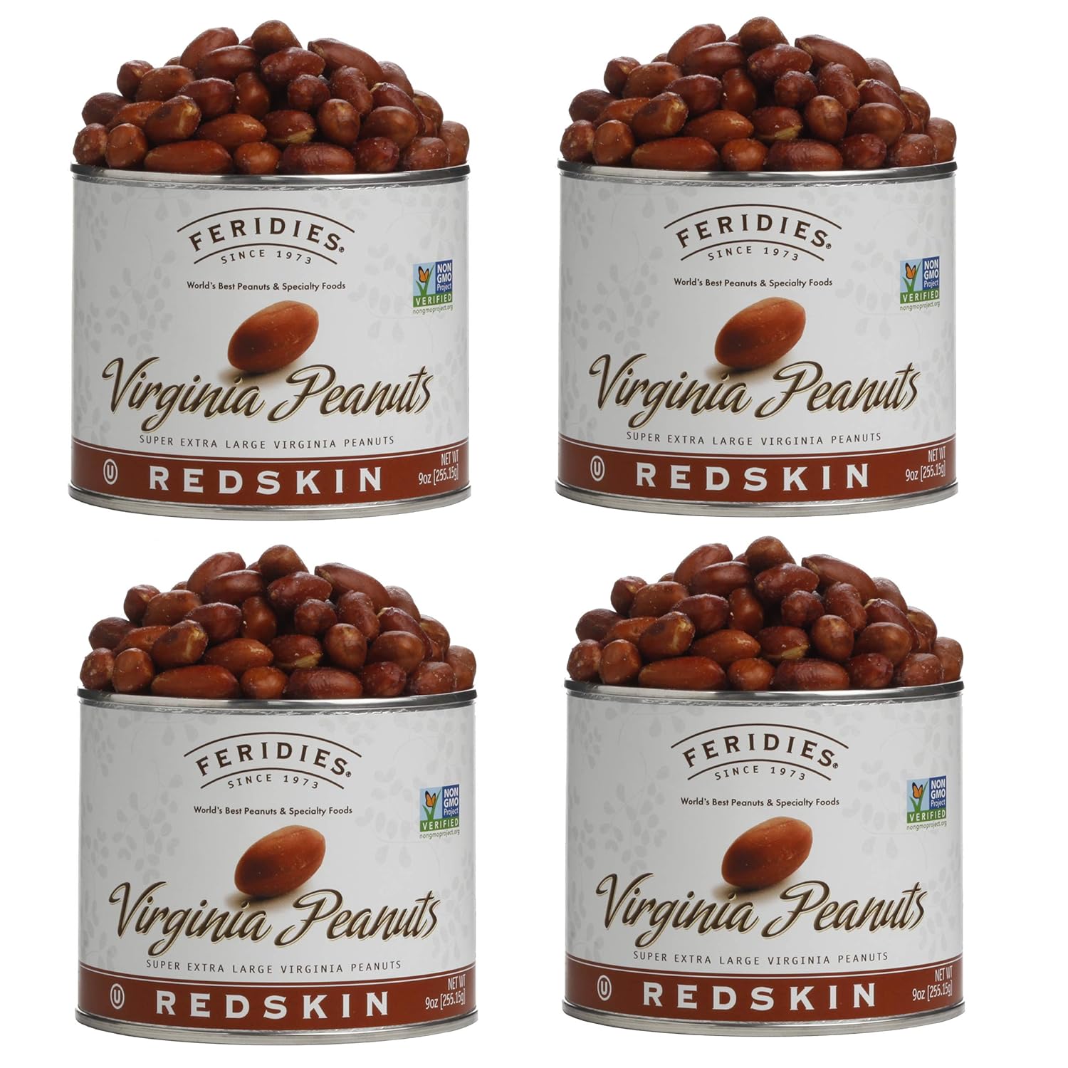 FERIDIES Extra Large Salted Red Skin Peanuts for Healthy Snacking