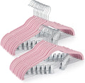 Velvet Skirt Hangers with Clips - Slim Space Saving 24 Pack