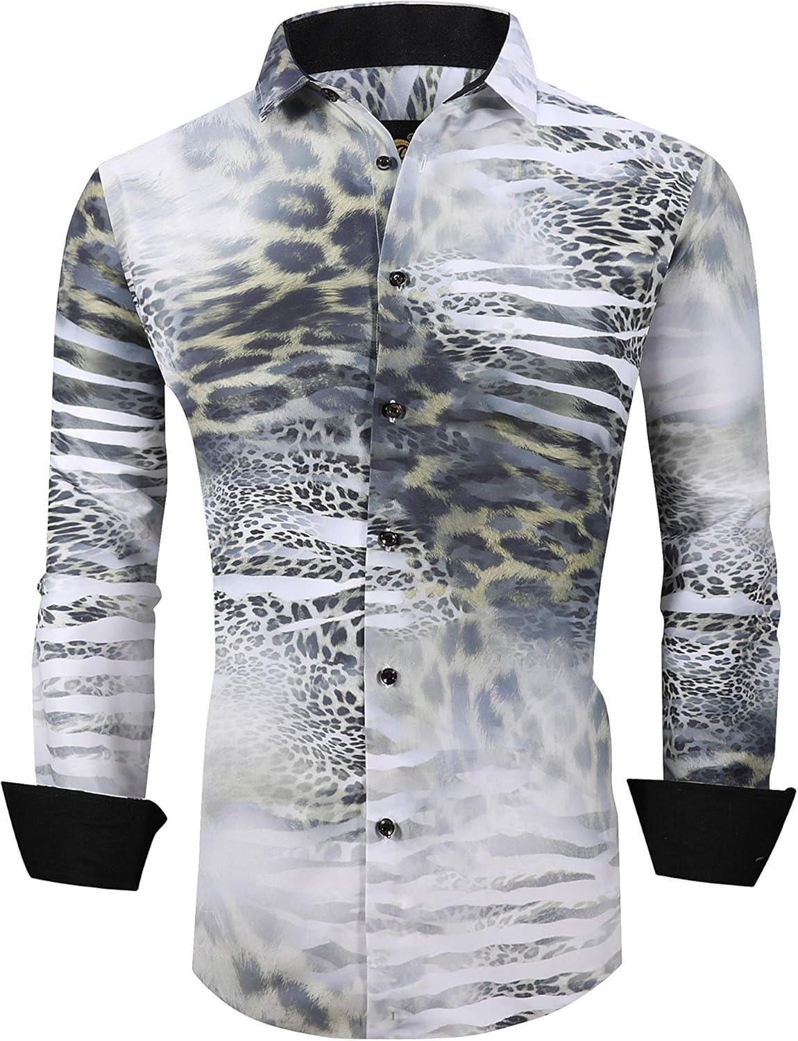 Mens Premiere Long Sleeve Button Down Designer Dress Shirt