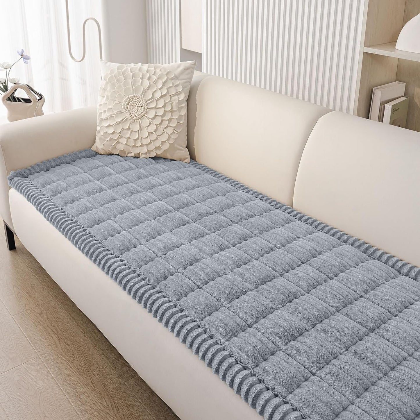 Smiry Couch Cover for Dogs Washable Non Slip Fuzzy Pet Cover