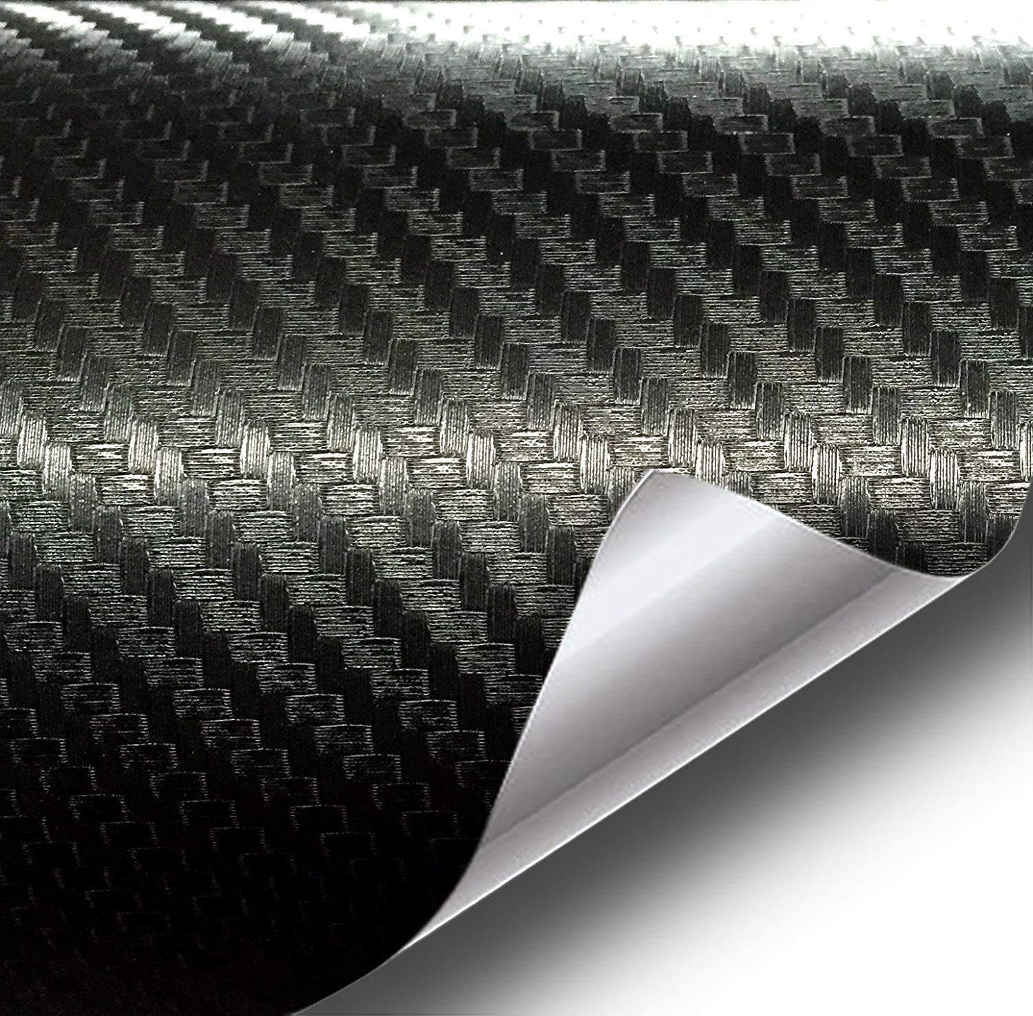 VViViD XPO Dry Deep Black 3D Carbon Fiber Vinyl Wrap Roll