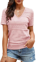 Womens Puff Short Sleeve Sweaters - Lightweight Summer Pullover