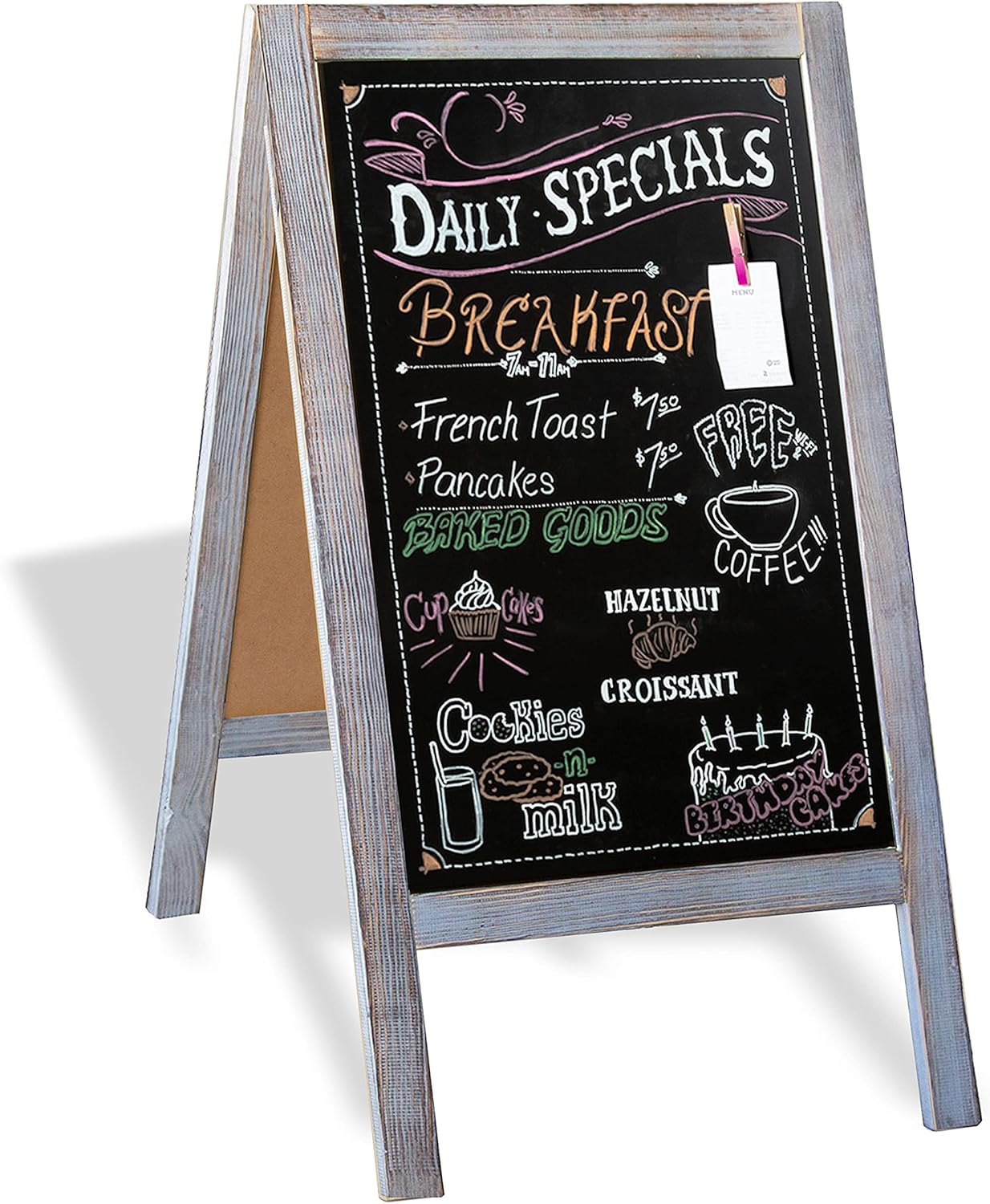 Ilyapa Wooden A-Frame Sign - Magnetic Chalkboard for Events