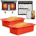 Air Fryer Silicone Loaf Pans for Ninja Foodi Dual Basket DZ201 - Bake