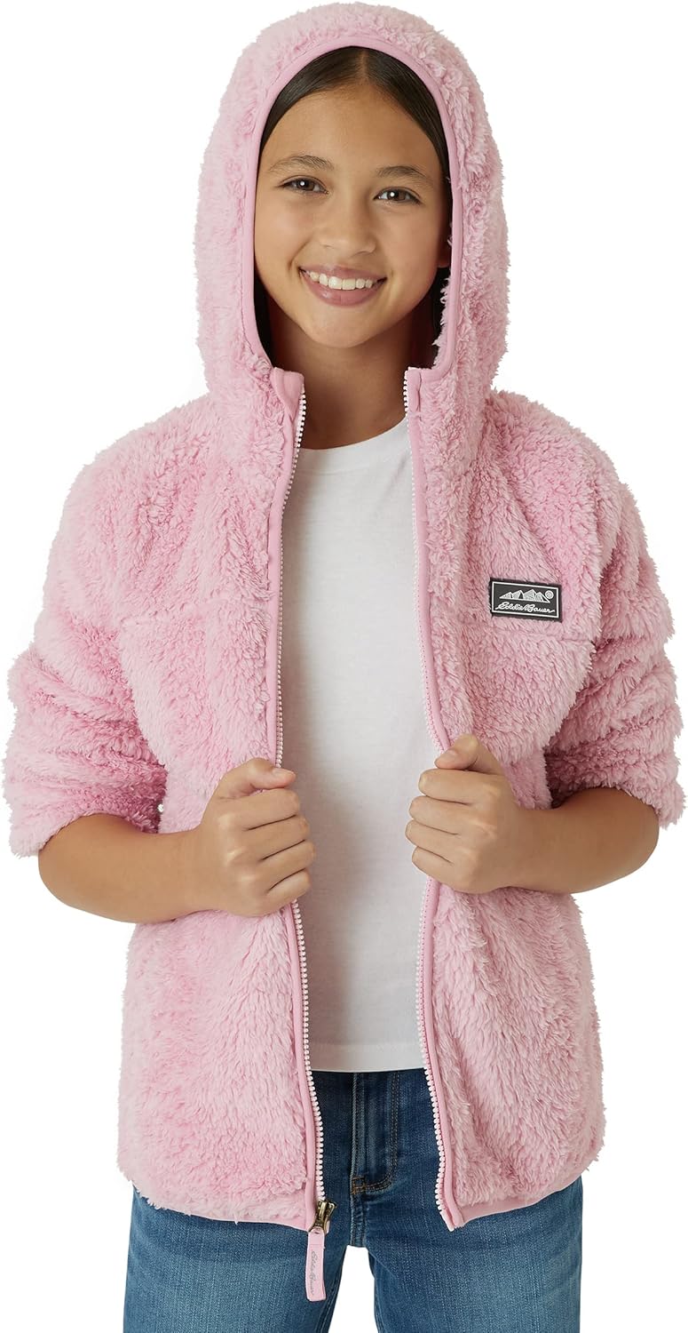 Eddie Bauer Kids' Full Zip Ultra Soft Sherpa Fleece Hoodie