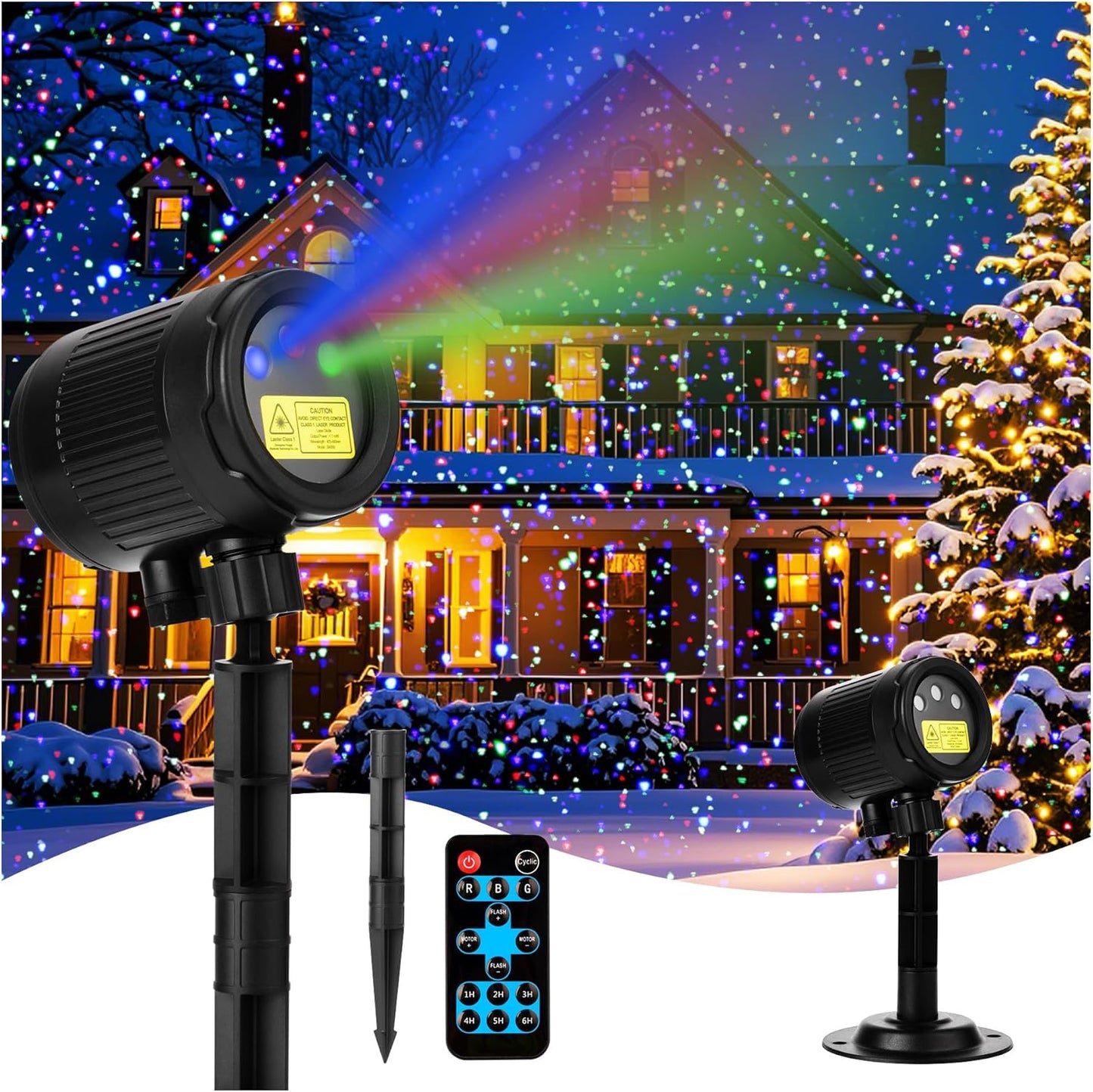 3 Color Firefly Laser Lights - Remote Controlled