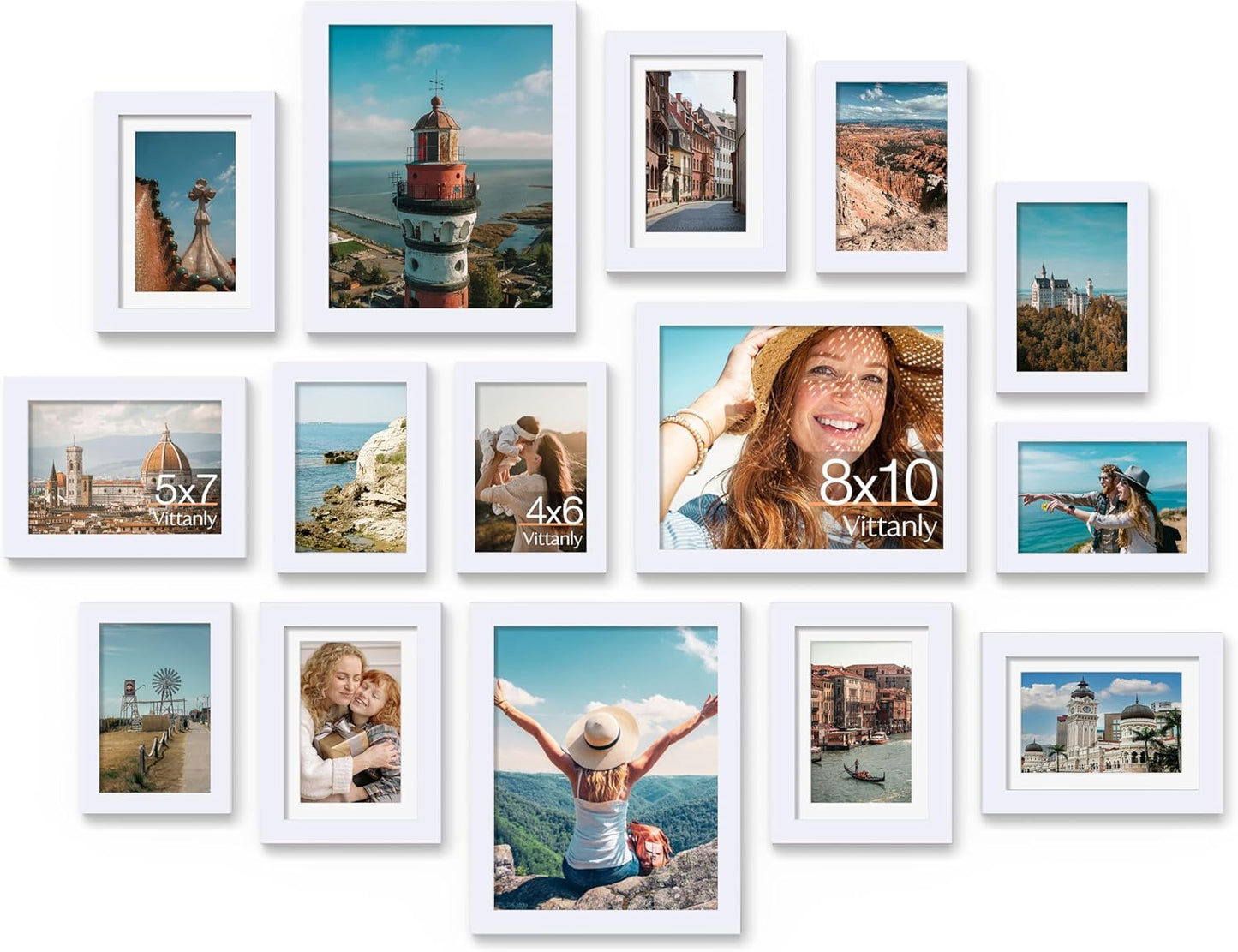 Vittanly 15 Pack Picture Frames for Stunning Wall Decor