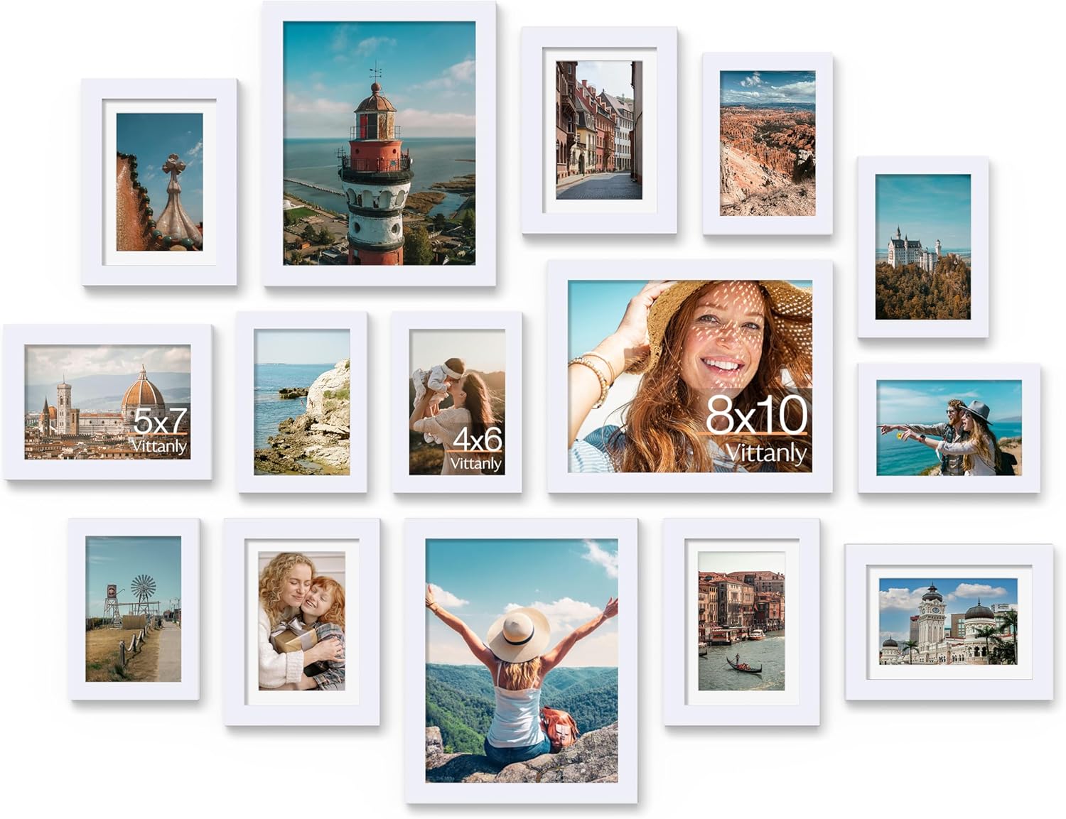 Vittanly 15 Pack Picture Frames for Stunning Wall Decor