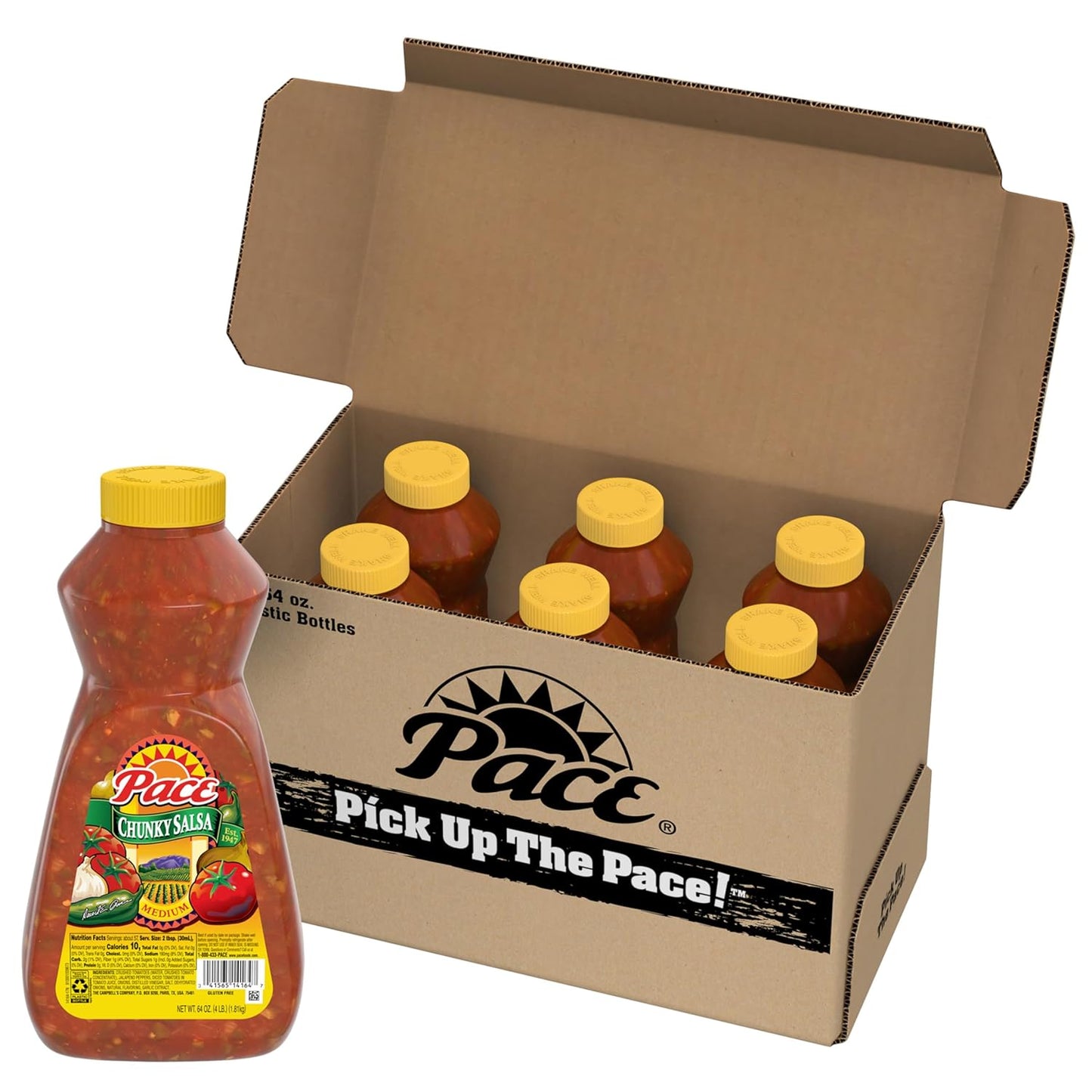 Pace Chunky Medium Salsa Case of 6 Bottles for Flavor Lovers