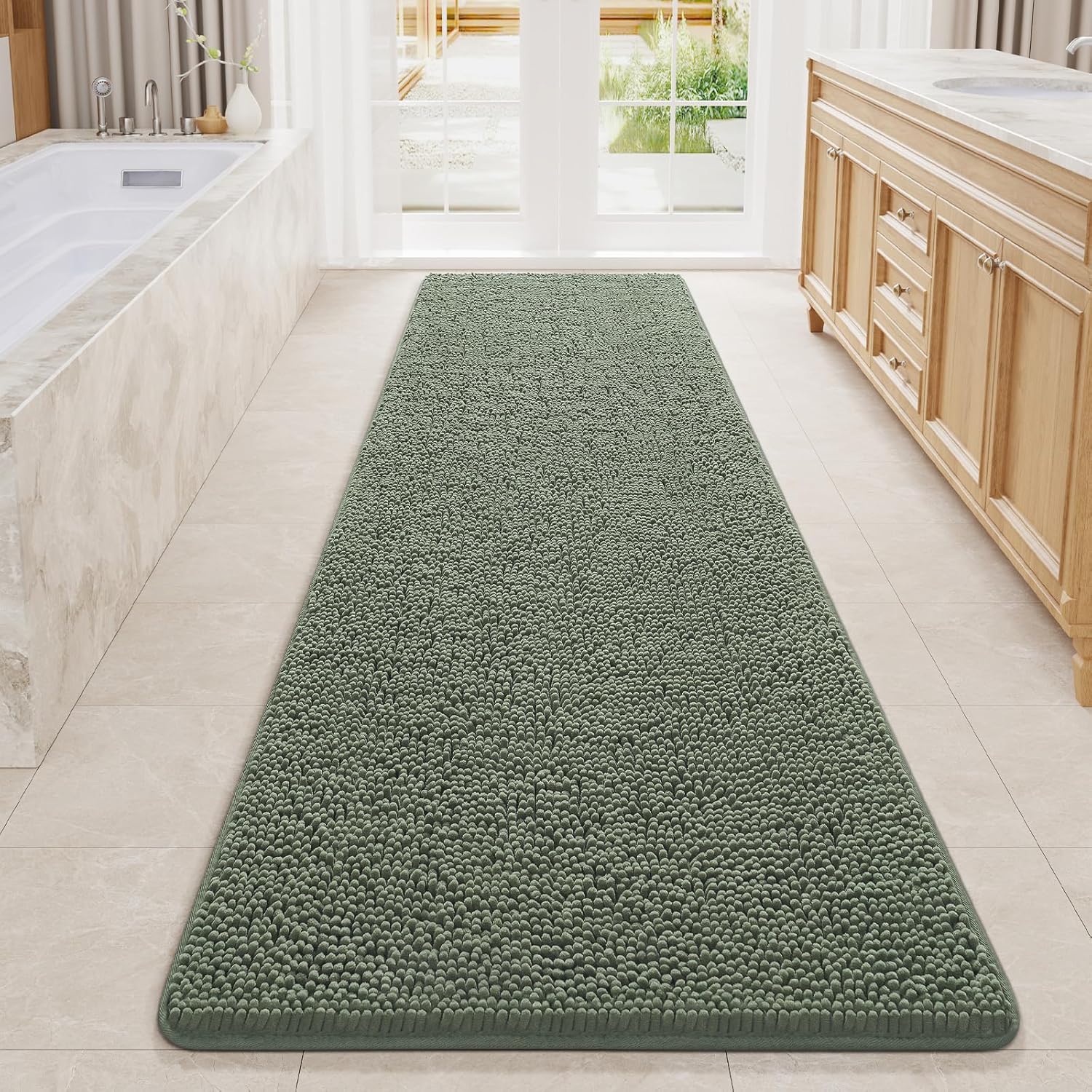 LOCHAS Luxury Bathroom Rug Shaggy Bath Mat for Soft Comfort