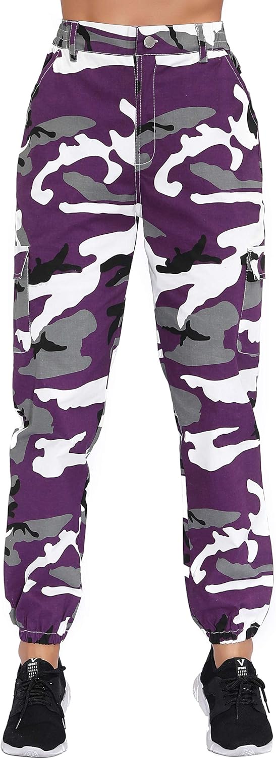 Stylish Women's Camo Cargo Pants for Casual and Active Wear