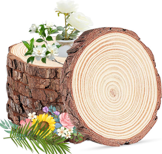 ilauke Wood Slices for Centerpieces - Rustic Pine Slabs