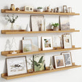 Floating Picture Ledge Shelves 48 in Set of 4 - Long Nursery Book