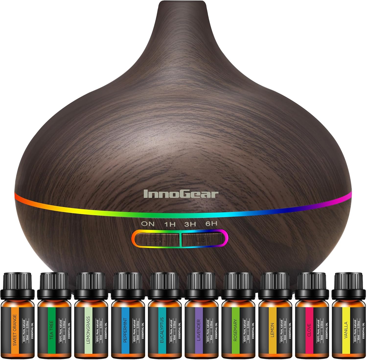 InnoGear Aromatherapy Diffuser with 10 Essential Oils Set