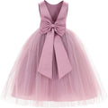 ekidsbridal V-Back Satin Flower Girl Dress for Toddlers