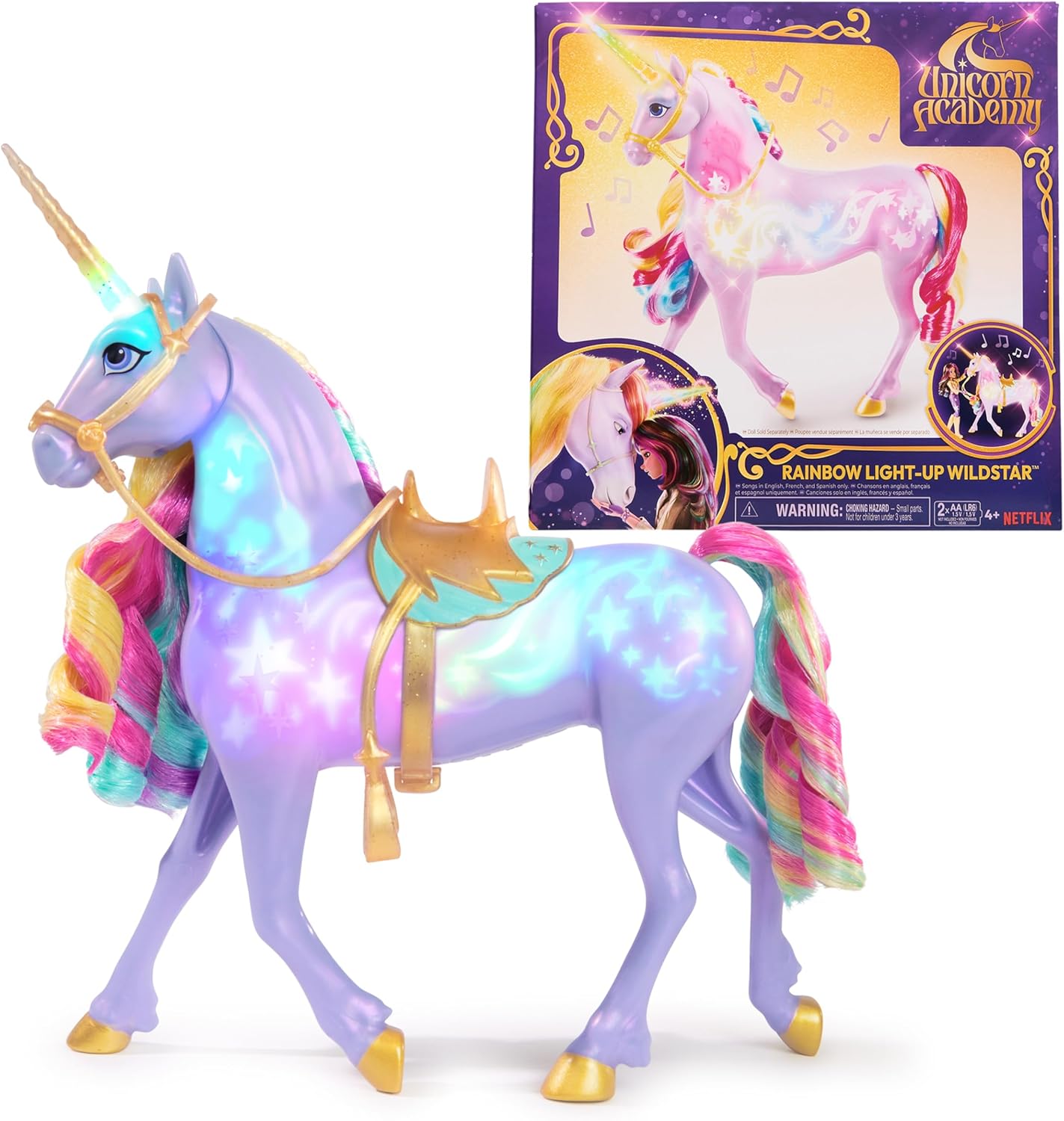 Unicorn Academy Interactive Rainbow Light-up Wildstar for Girls
