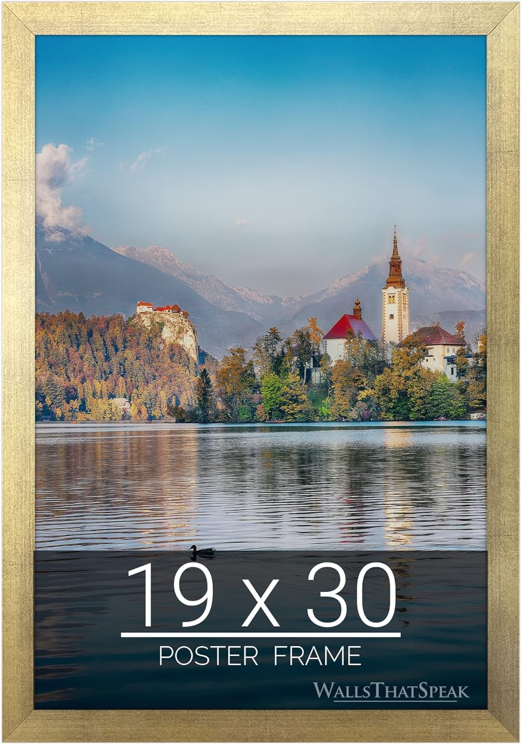 19x30 Gold Picture Frame for Puzzles Posters Photos Artwork