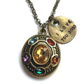 Marvel Infinity Stone Necklace 24 in Chain - I LOVE YOU 3000 Gift