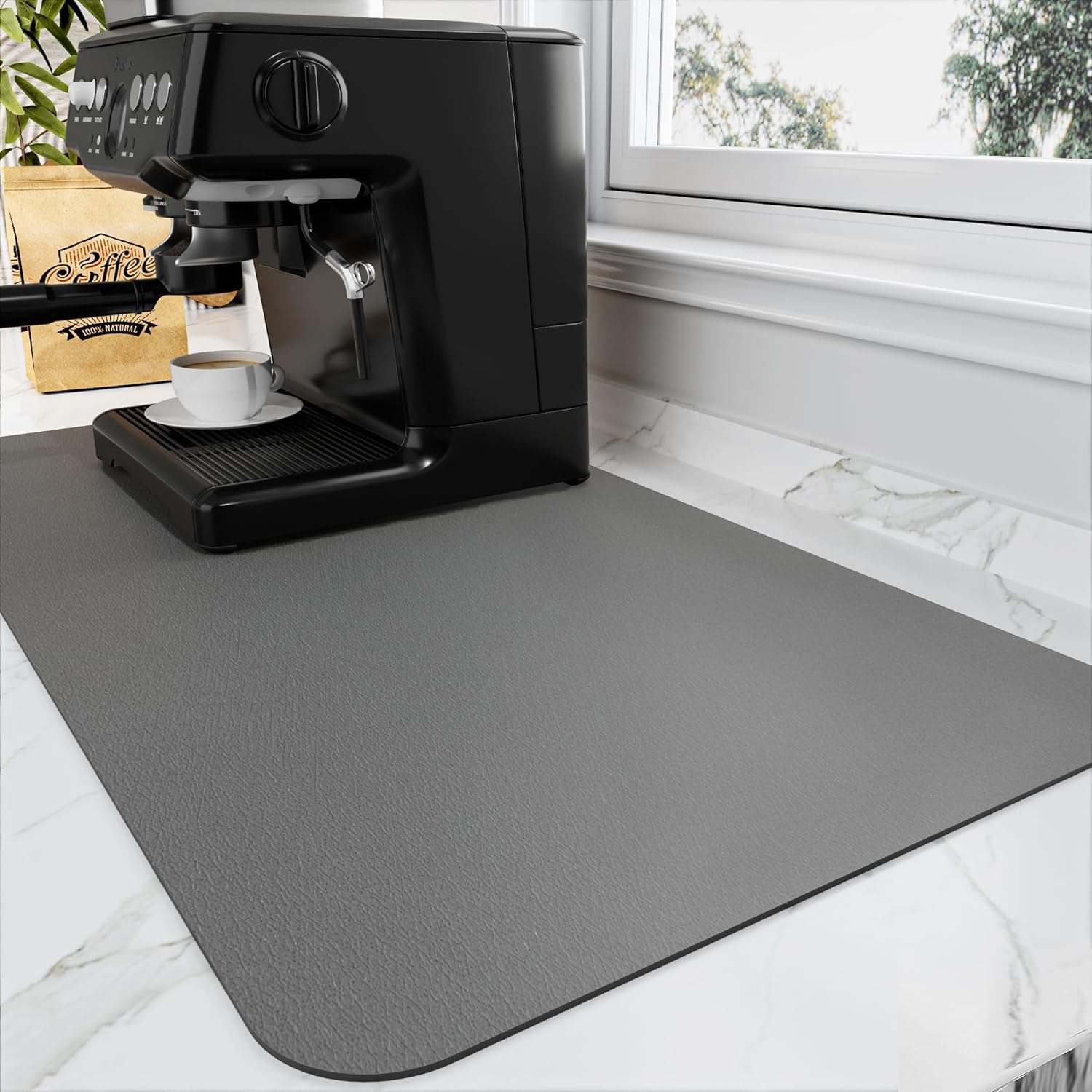 Stain-Hiding Coffee Bar Mat by HotLive