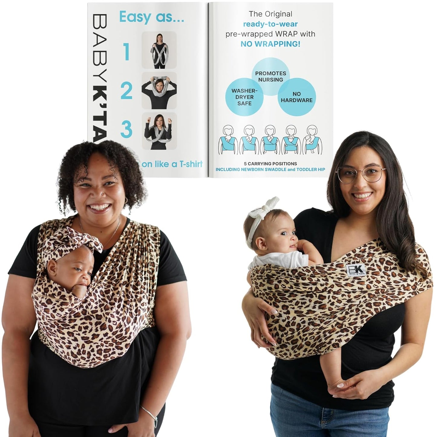 Original Baby K'tan Baby Carrier: Easy Pre-Wrapped Sling for Infants