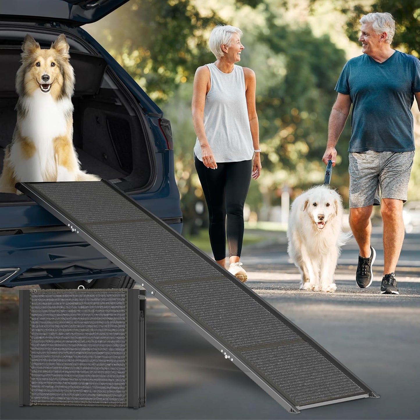 Dog Ramp for Car, 67in Extra Wide Ramp for Large Dogs