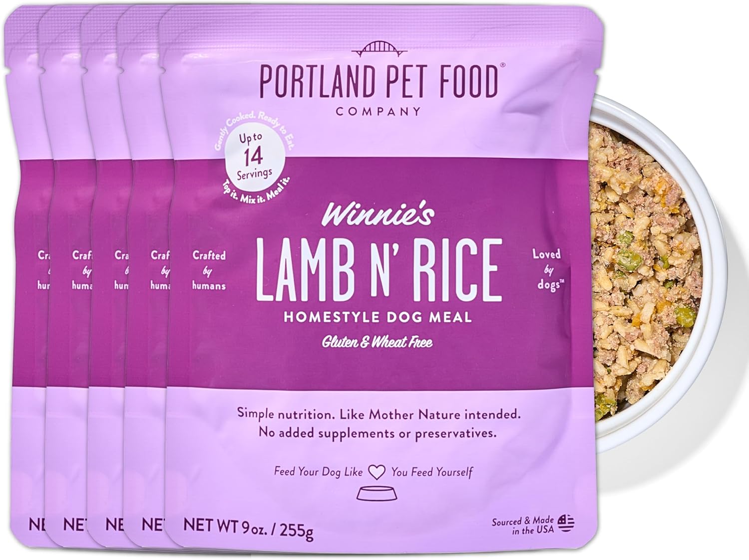 Winnie's Lamb N Rice Fresh Dog Food Pouches for All Breeds